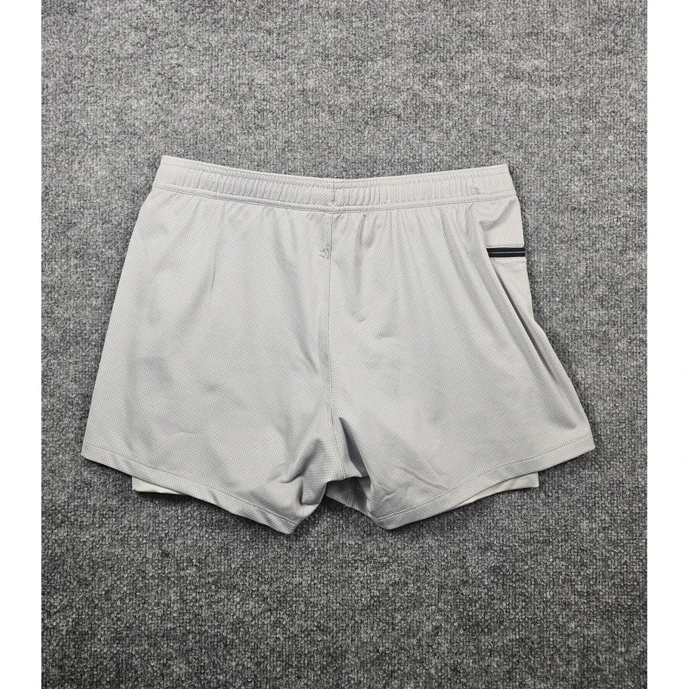 WOLACO Grand 2-in-1 Athletic Shorts Stone Gray Compression Liner Size M